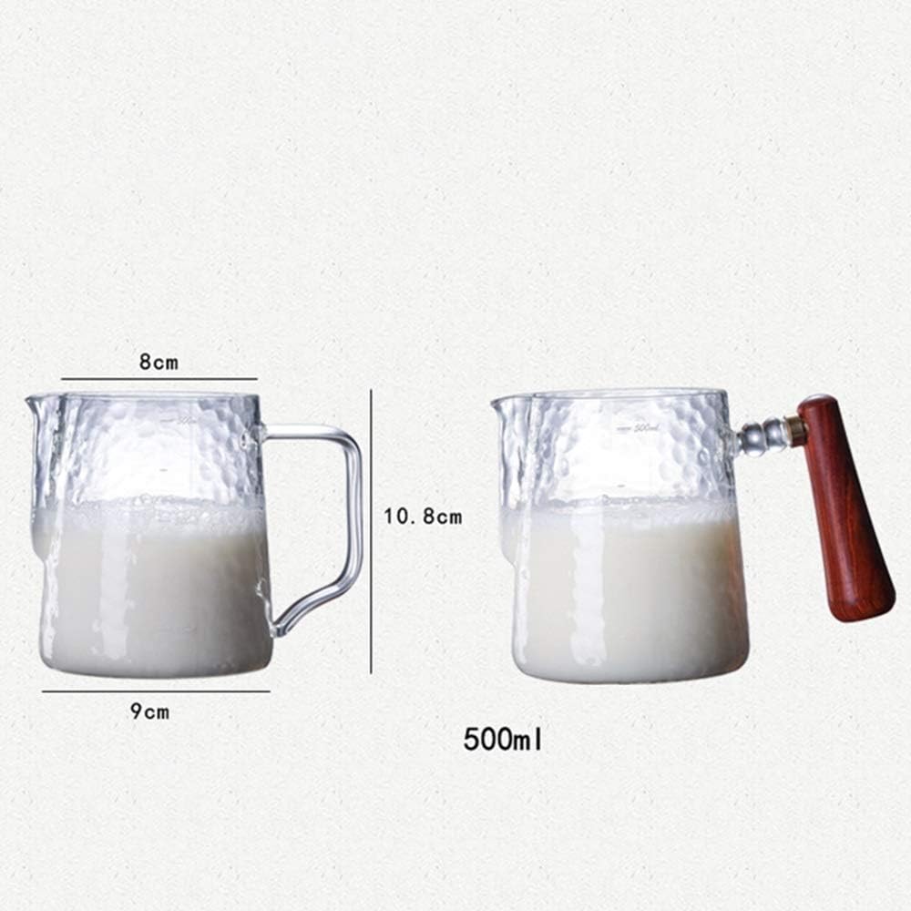 Milk Frothing Pitcher Latte Art Barista Steam Pitchers Milk Jug Cup Frothing Pitcher for Coffee Latte Art(B)