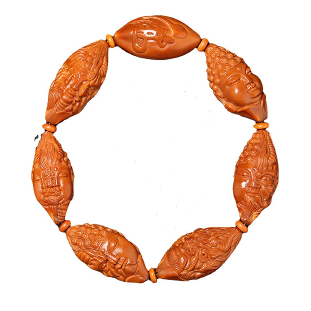 XIALON Braccialetto con nucleo vivo, 1,8 cm x 3,5 cm, in legno di noce, senza pietre preziose, Legno, Senza pietre preziose