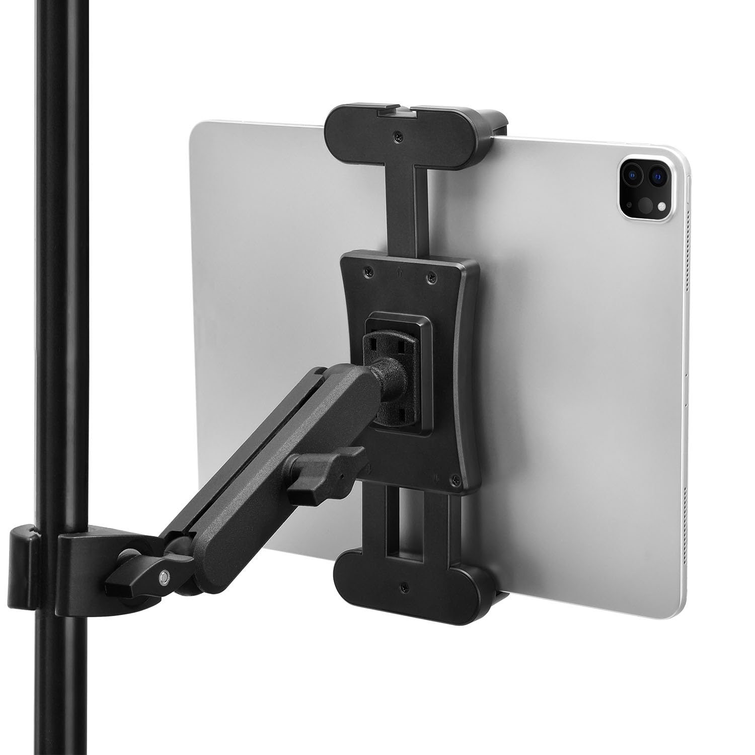 Zeleramdo Tablet Holder for Microphone Stand iPad Mic Stand Phone Holder 360 Rotation Tablet Music Mount Compatible with