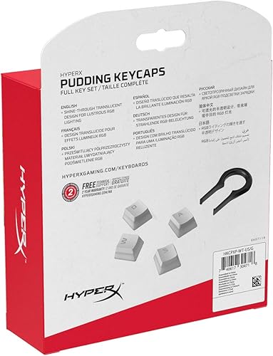 Miniatura 7 de HyperX Teclas Pudding Juego de teclas PBT de doble disparo con capa translúcida, para teclados mecánicos, juego completo de 104 teclas, perfil OEM,
