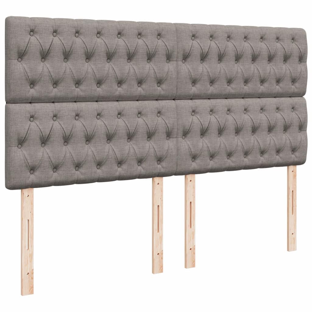 Cama Box Spring con colchón somier Mueble Cama Estructura Cama Bed Frame Cama con colchon Tela Gris Taupe 200x200 cm - 3290606