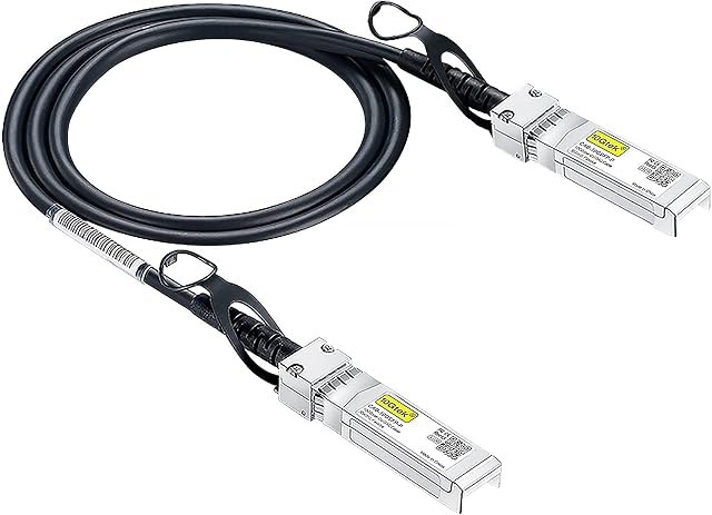 10Gtek 10Gb/s SFP+ DAC Cable 0.5m - 10GBASE-CU Passive Direct Attach Copper Twinax SFP+ Cable Compatible for Cisco SFP-H10GB-CU50CM, Ubiquiti, Netgear, D-Link, TP-Link, Zyxel, Mikrotik, Open Switch