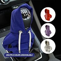 Vista 7 de Funda para palanca de cambios de automóvil, sudadera con capucha de moda, perilla de palanca de cambios cálida para invierno, camisa de suéter