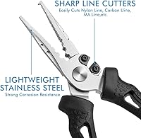 Vista 3 de TRUSCEND Alicates de pesca prácticos bloqueables con mango ergonómico innovador, herramienta de pesca recubierta de teflón resistente a la corrosión