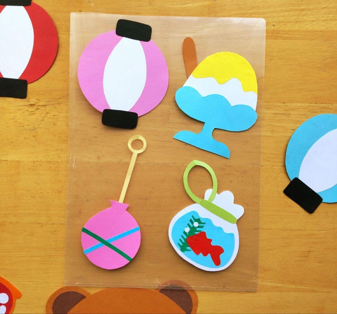 Amazon.co.jp: げ壁面飾り 夏祭り 夏 提灯 金魚 りんご飴④