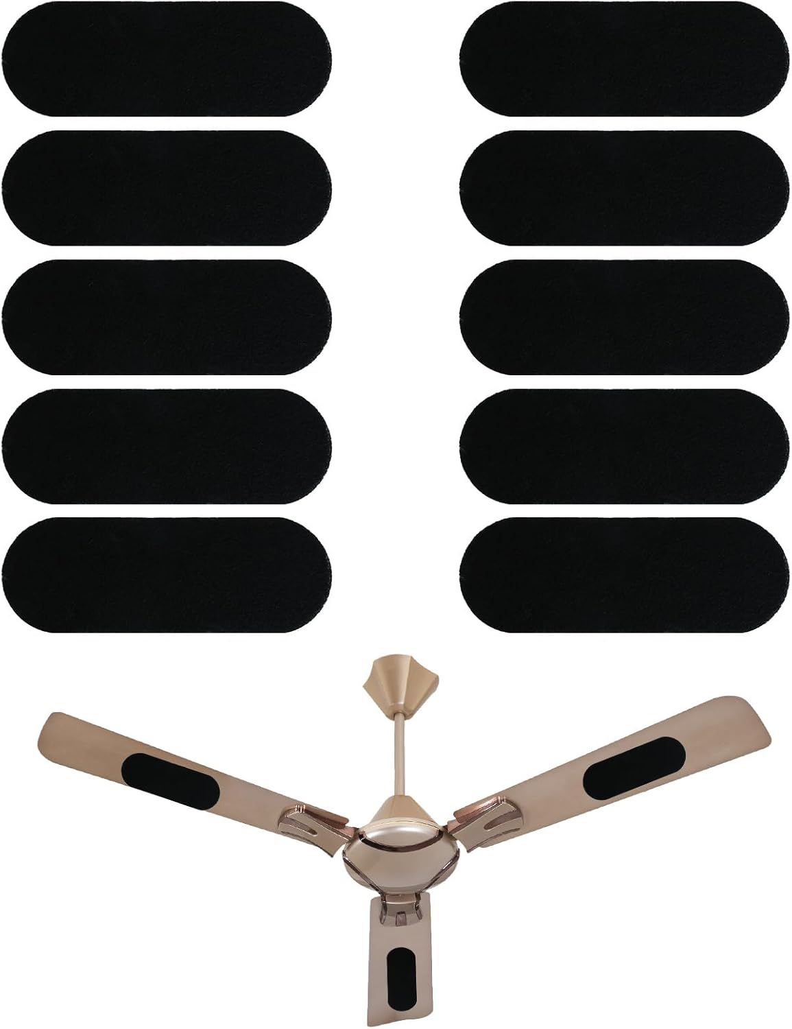 40Pcs Ceiling Fan Filters for Blades,Ceiling Fan Air Purification Component,Fan Blade Air Purifier Pads,Ceiling Fan Blade Covers Replacement Accessories