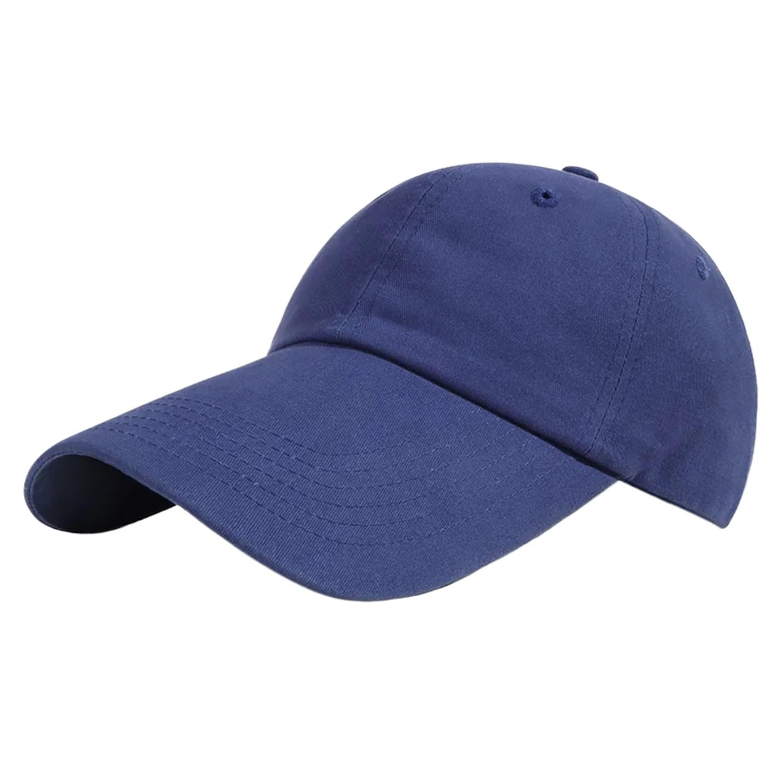 ENWWCH Baseball Cap Ajustable Extra Long Bill Brim Baseball Cap Men Women Cotton Visor Hat For Outdoor(Blue)