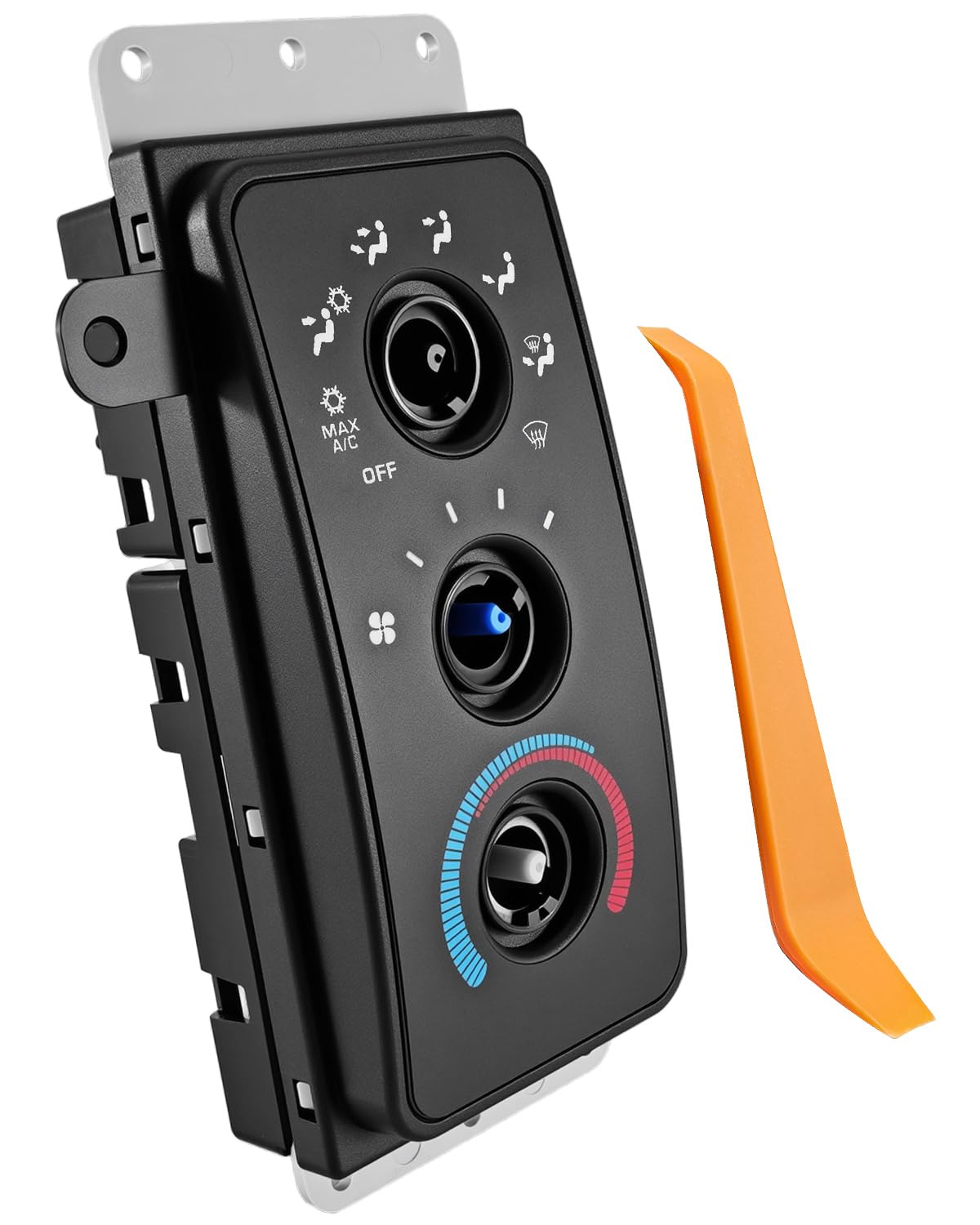 Heater Climate Control Panel Module Fit for Dodge Ram 1500 1999 2000 2001 Ram 2500 3500 1999 2000 2001 2002, Replace HS364 5015734AA 68171480AA Without Power Mirrors