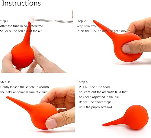 Miniatura 3 de Dispositivo manual de succión de líquido amniótico canino mascota cachorro perro para gato asfixia bombeo entrega nasal Home Clinic Supp