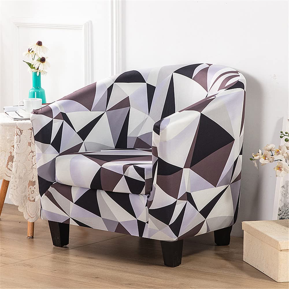 Highdi Copripoltrona 1 Posto Chesterfield Elasticizzato, Poltrona Club da Cocktail Lavabile Antiscivolo Rimovibile Tub Chair Copripoltrona per Bar Soggiorno Camera da Letto (Stile Classico