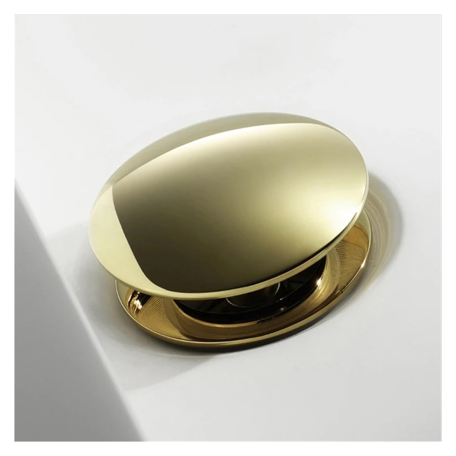 Tapon Bañera Fregadero de rebote dorado, lavabo de cobre, lavabo de vidrio, accesorios de drenaje a presión, desagüe de baño, lavabo, desagüe emergente Desagüe Lavabo(Rose Golden B)