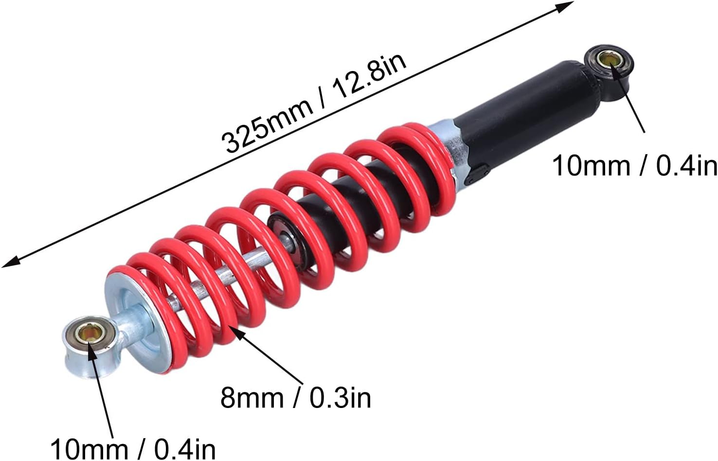 Keenso ATV Front Shocks, 12.8in Spring Shock Struts 1500lbs Front Suspension Dampers for Motorcycle Pit Dirt Bike ATV