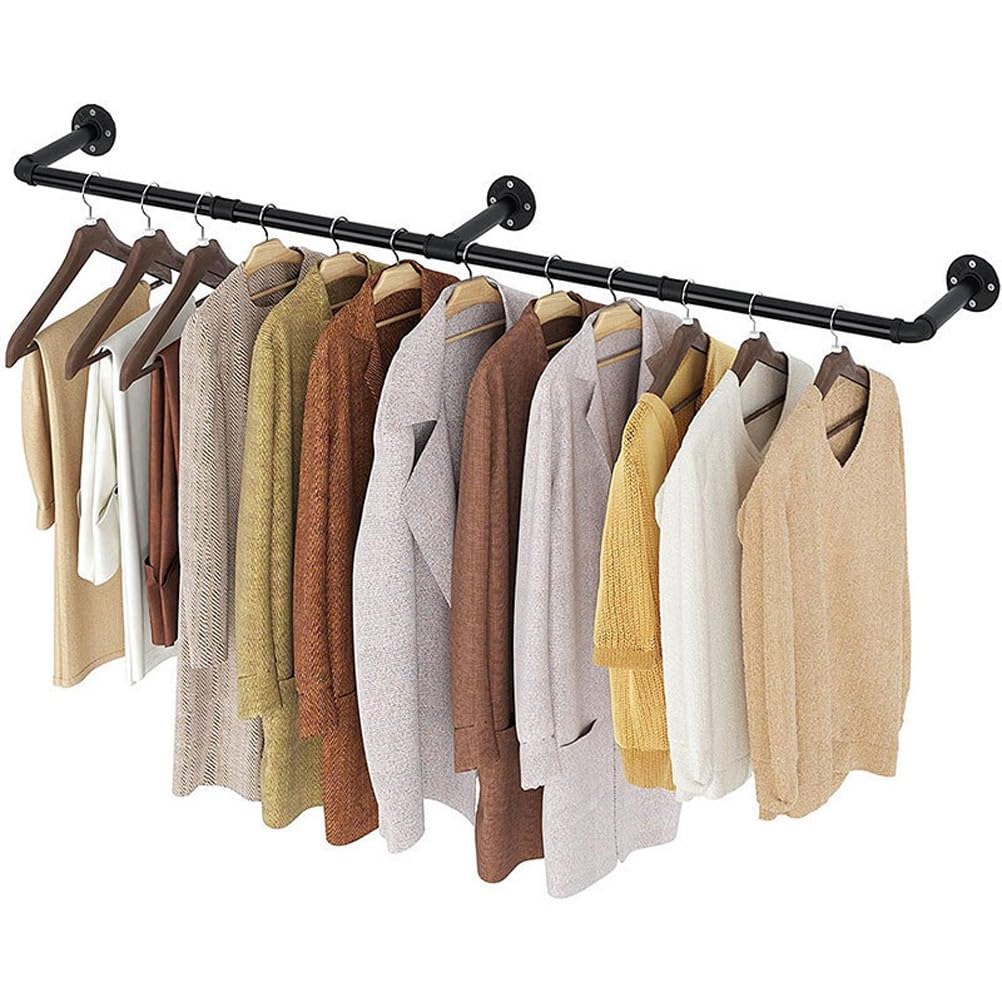 Barre de rangement industrielle ultra robuste pour suspendre de lourdes charges de vêtements