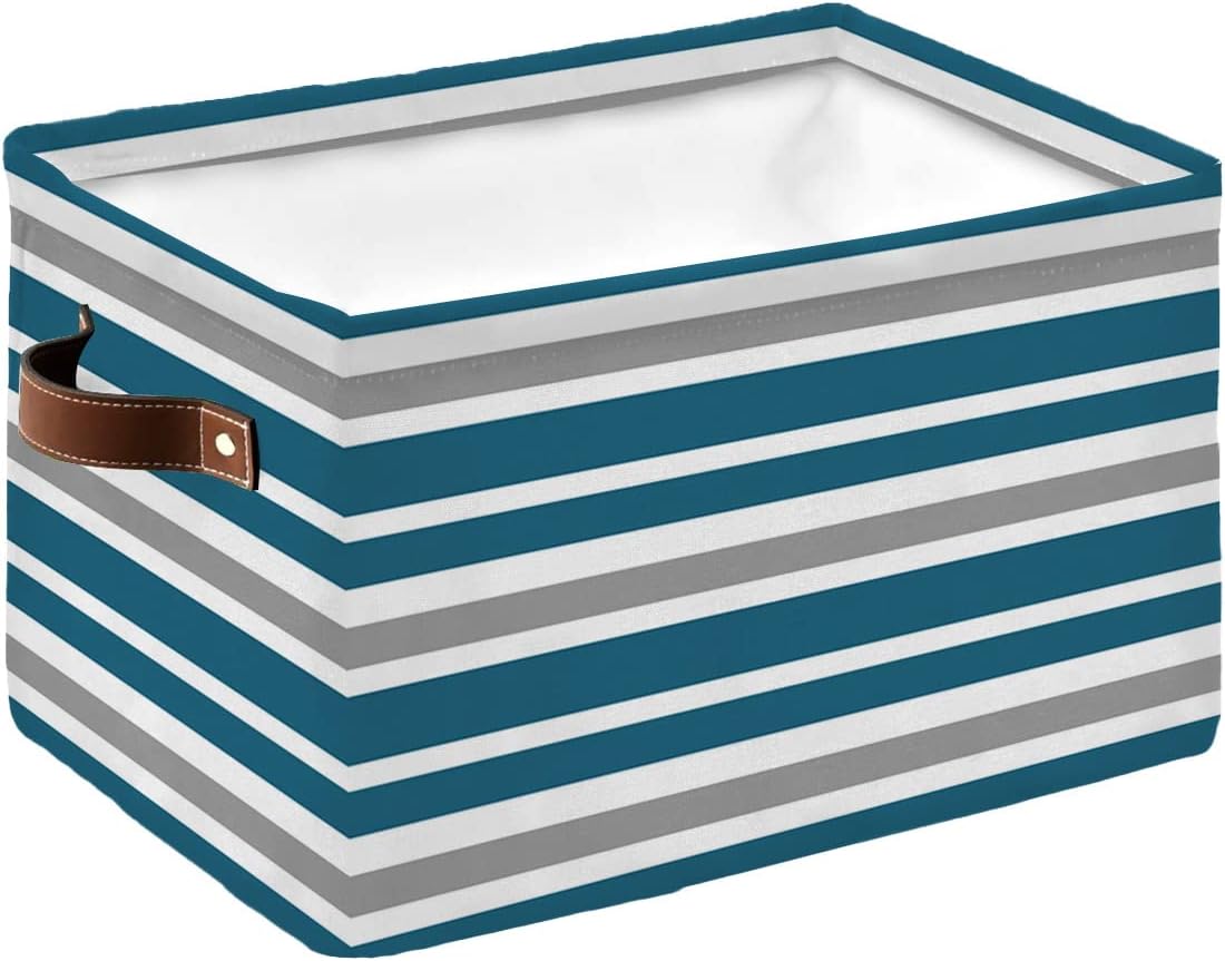 Large Capacity Storage Bins Dark Blue Gray White Storage