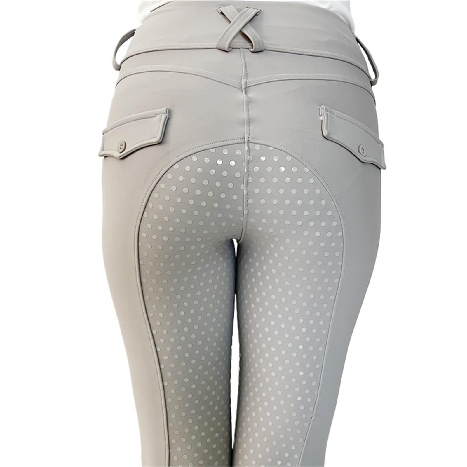 Mallas de equitación silicona for competición, con bolsillo, for mujer, for entrenamiento y Para Montar(Black riding pants,XL)
