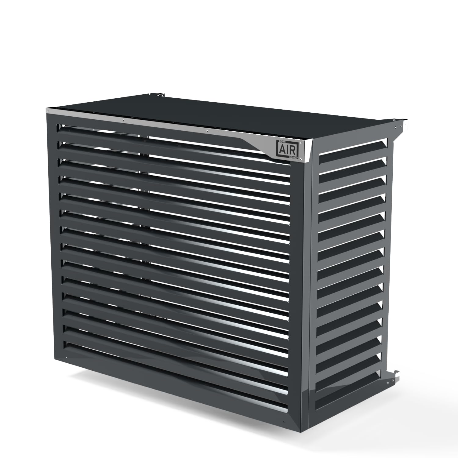 Big Blade XXL Antracite – Copri Climatizzatore Esterno in Alluminio Composito e Telaio INOX 316, Installazione a Parete, 135×112×68 cm – Copertura Unità di Grandi Dimensioni