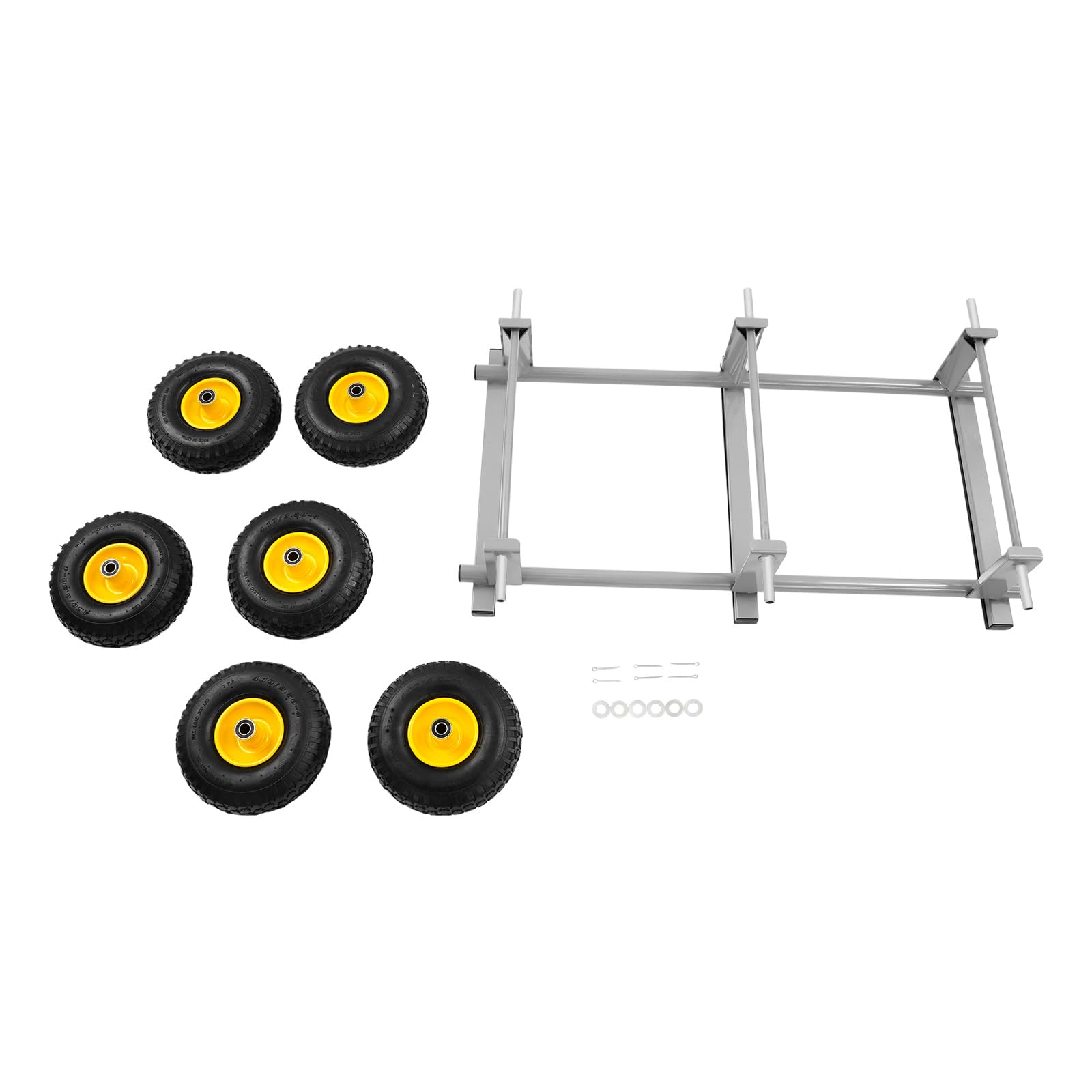 Carro de transporte de 6 ruedas, 1200 libras, carga pesada, carretilla de transporte, neumáticos de aire, carro multifunción, 101,6 x 55,7 cm