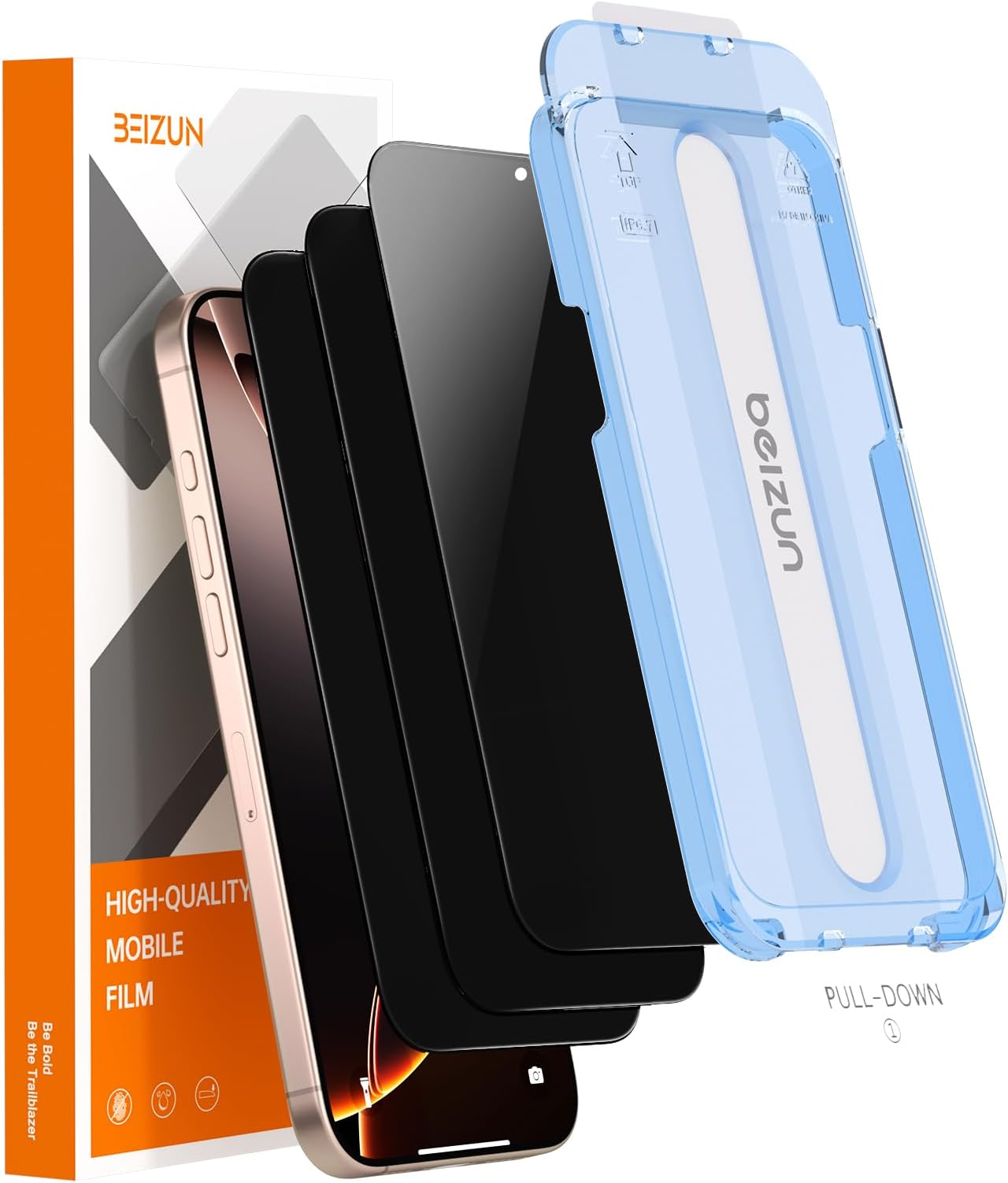 WSKEN Panzerglas Für IPhone 17 Pro Max - 360° Privacy Schutzfolie Mit Auto Staubentfernung