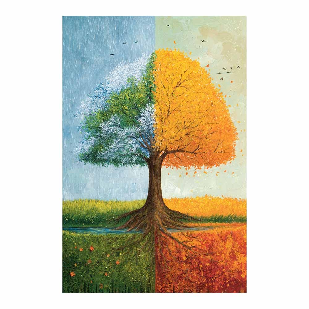 HOQIU Canvas Wall Art Whitese Blossoms art tree poster, landscape wall art, for Living Room Bedroom Bathroom.(Multicolor)-80x120cm Unframed
