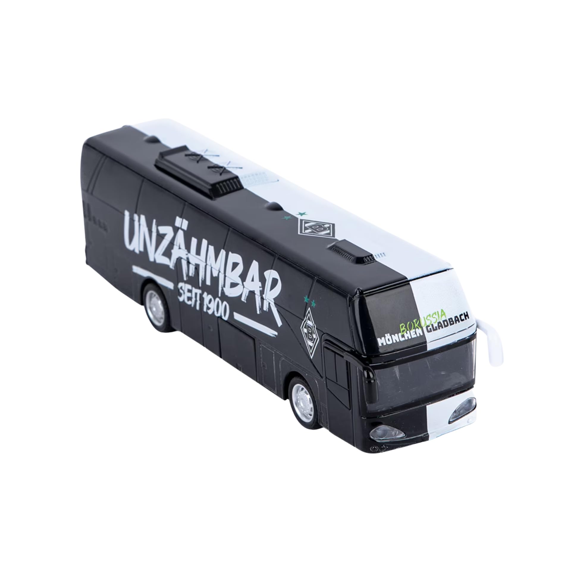 Borussia Mönchengladbach Mannschaftsbus Spielzeug | Offizieller Fanartikel Fohlenshop | Gladbach Bus mit Sound & Rückziehfunktion, Kinder Spielzeugbus