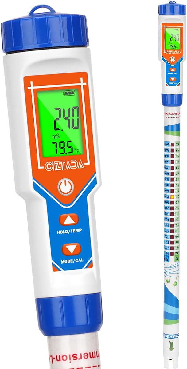 Medidor de nutrientes Truncheon Probador de conductividad digital hidropónico