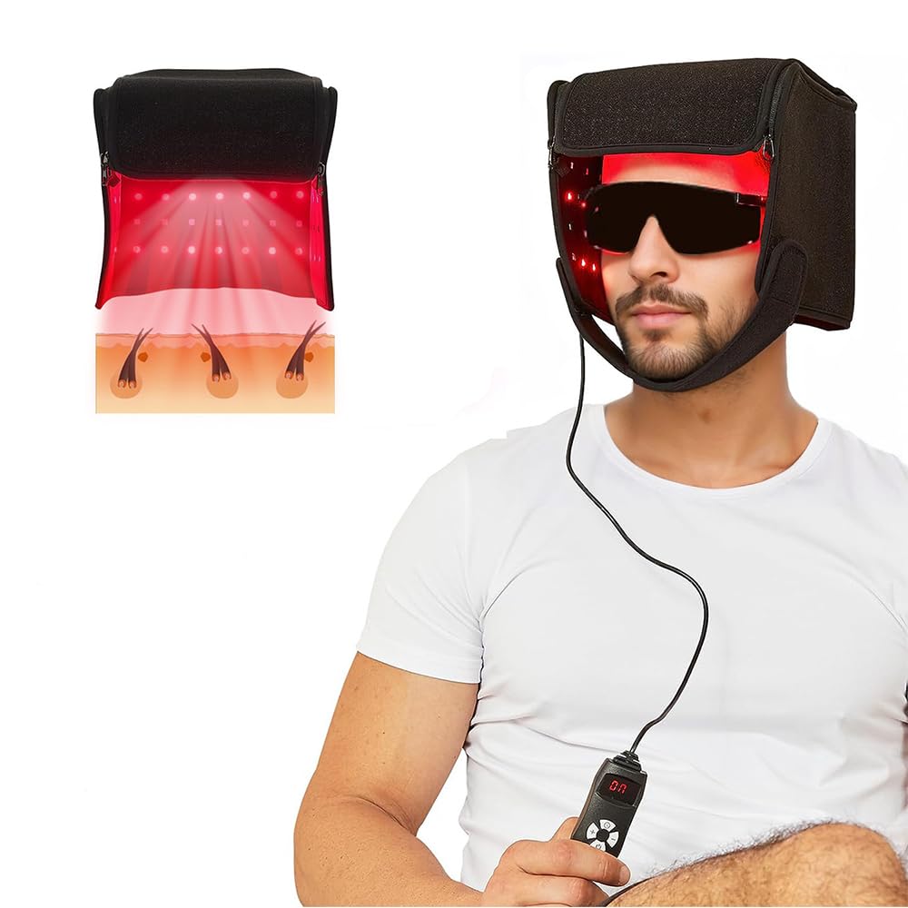 Thérapie lumière rouge cheveux contre la calvitie homme femme
