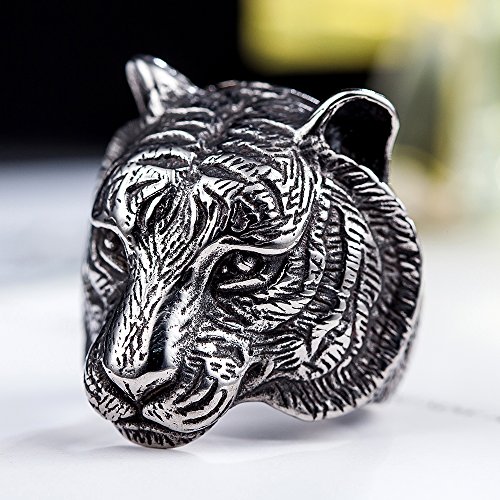 Image of Genuine Stainless Steel Ring for Men Fashion Punk Rock 3D Animal Rings