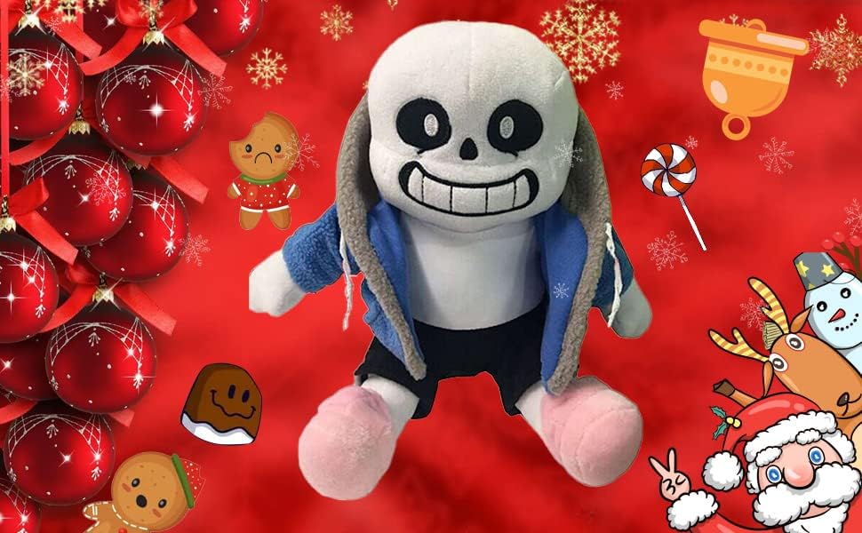 Miniatura 2 de Emisorn Sans - Muñeco de peluche de peluche, figuras de anime, muñecos de almohada, regalos para niños, azul, 13 pulgadas (talla única, blanco)