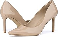 JENN ARDOR Women's 3 Inch Stiletto Pumps - Comfortable Closed Pointed Toe Slip-On Heels for Wedding & Evening Dress Shoes