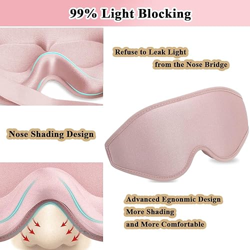 Miniatura 4 de Máscara de ojos 3D para extensiones de pestañas, antifaz para dormir, protector de pestañas para mujeres, bloqueo de luz, cubiertas de ojos