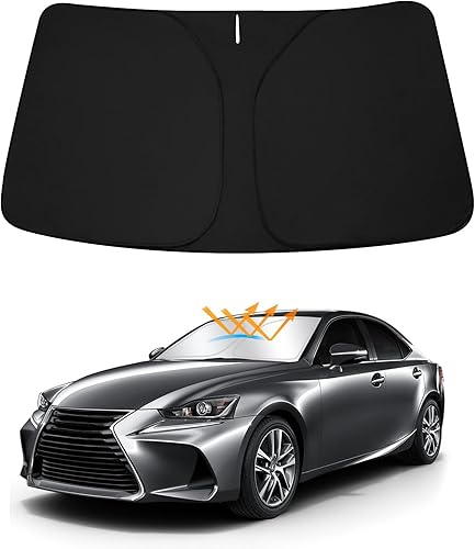D-Lumina Winshield - Parasol para Lexus is Sedan 2014-2020, protector solar frontal plegable bloquea los rayos UV, parasol para ventana, accesorios