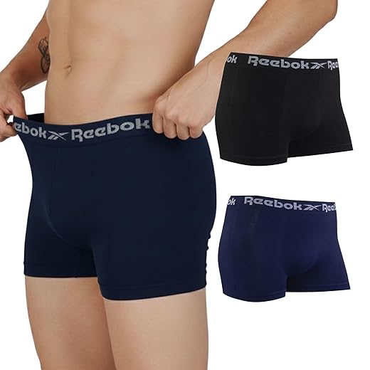 Kit 2 Cuecas Boxer Reebok Sem Costuras Dry Fit Masculina
