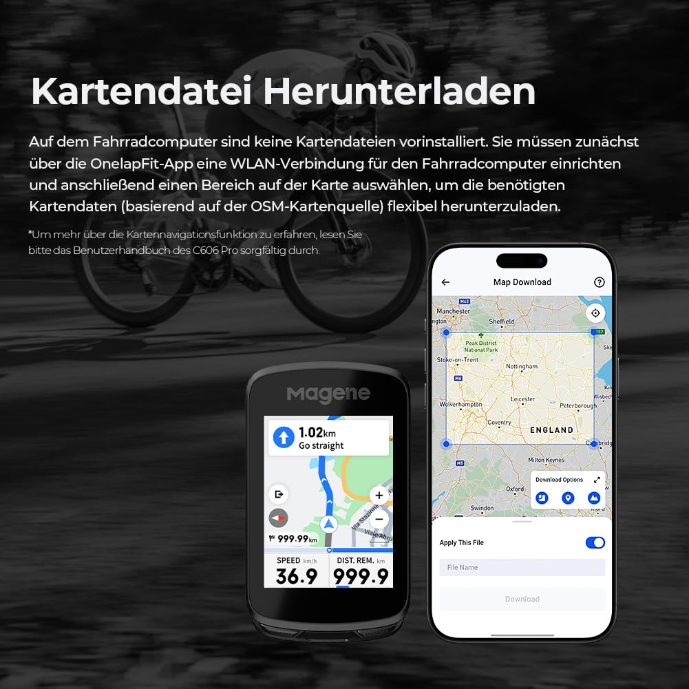 Magene C606 Pro GPS-Fahrradcomputer, Kartennavigation, Multi-Szenario ClimbPro, 2,8-Zoll-Farb-Touchscreen, Indoor-Training, Cycling Dynamics