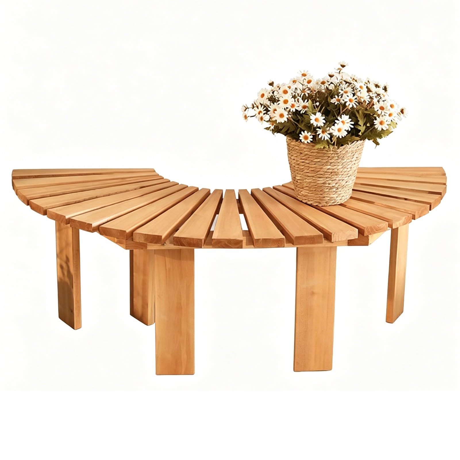 Silla para sentarse MARXAN y evitar zonas vacías bajo los árboles con este banco de madera