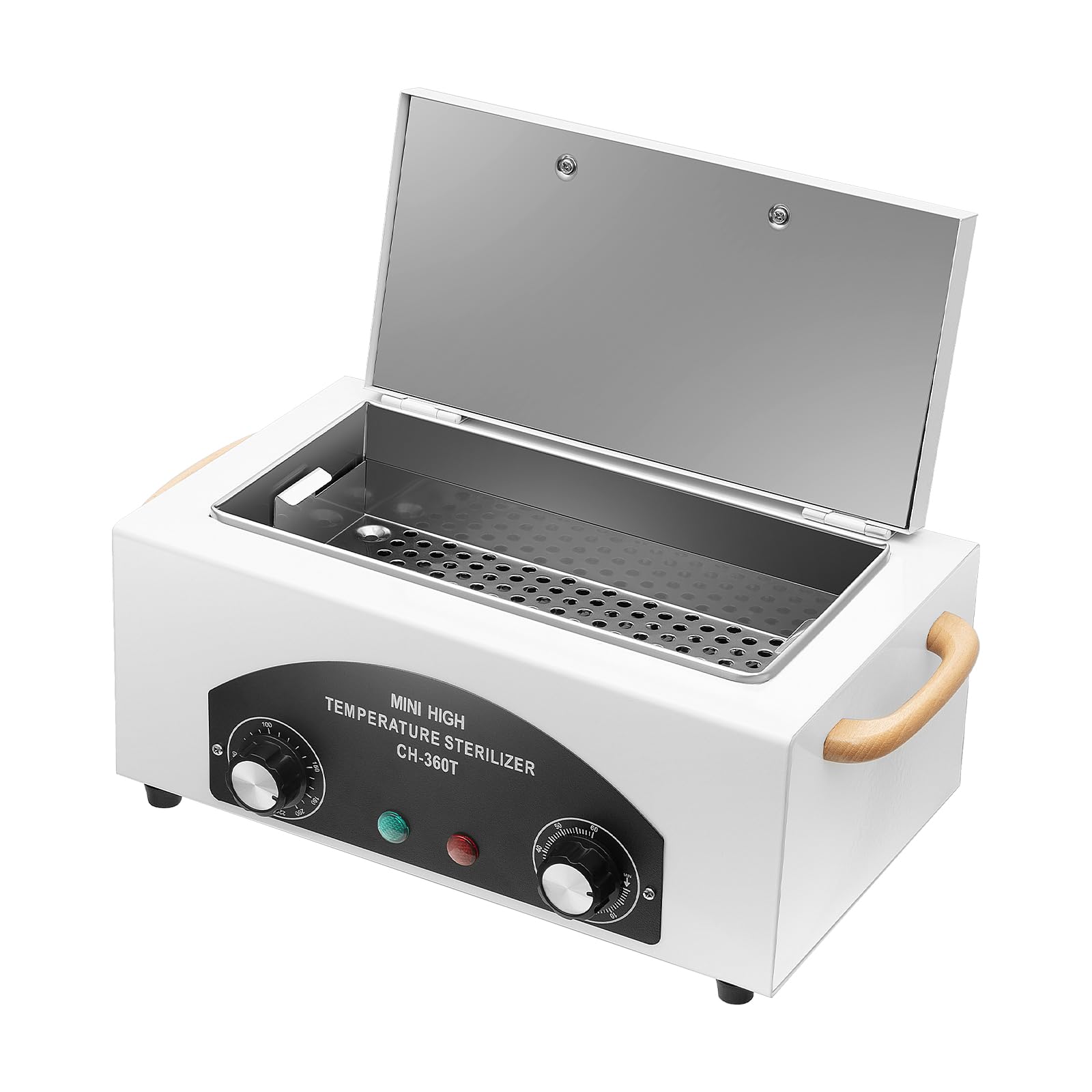Hochtemperatur-Sterilisator 220V, trockener Hitze-Sterilisator mit Timer, Dental Tool Sterilisator Nagel Werkzeug Sterilisator, Heißluftsterilisator Metall Werkzeug Reinigungsbox (1.5L)