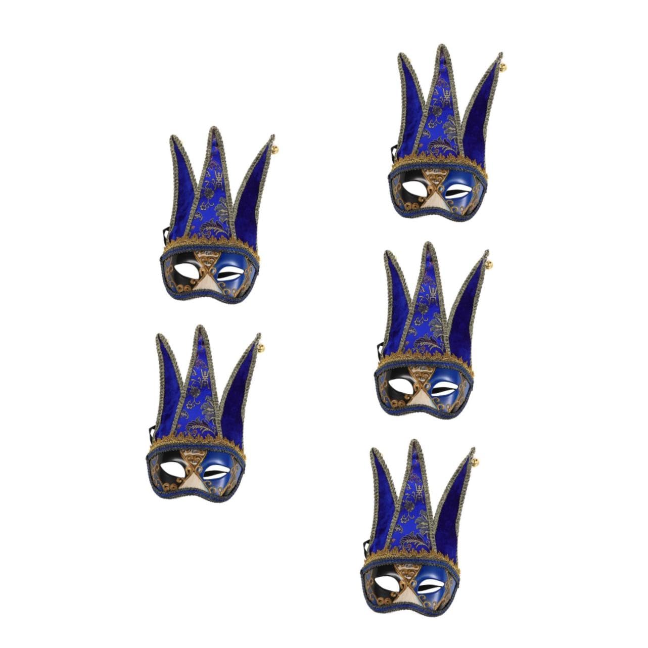 Healvian 5 Piezas Máscara de Veneciana Creativa para de Disfraces Accesorio de Halloween Reutilizable y para Máscaras de Baile Sociales