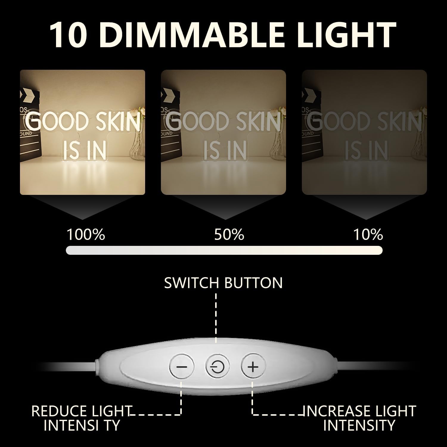 Good Skin Is In Neon Sign Beauty Neon Light for Wall Decor Skin Light Up Sign Dimmable Led Beauty Room Decor for Business, Salon Room - Image 6