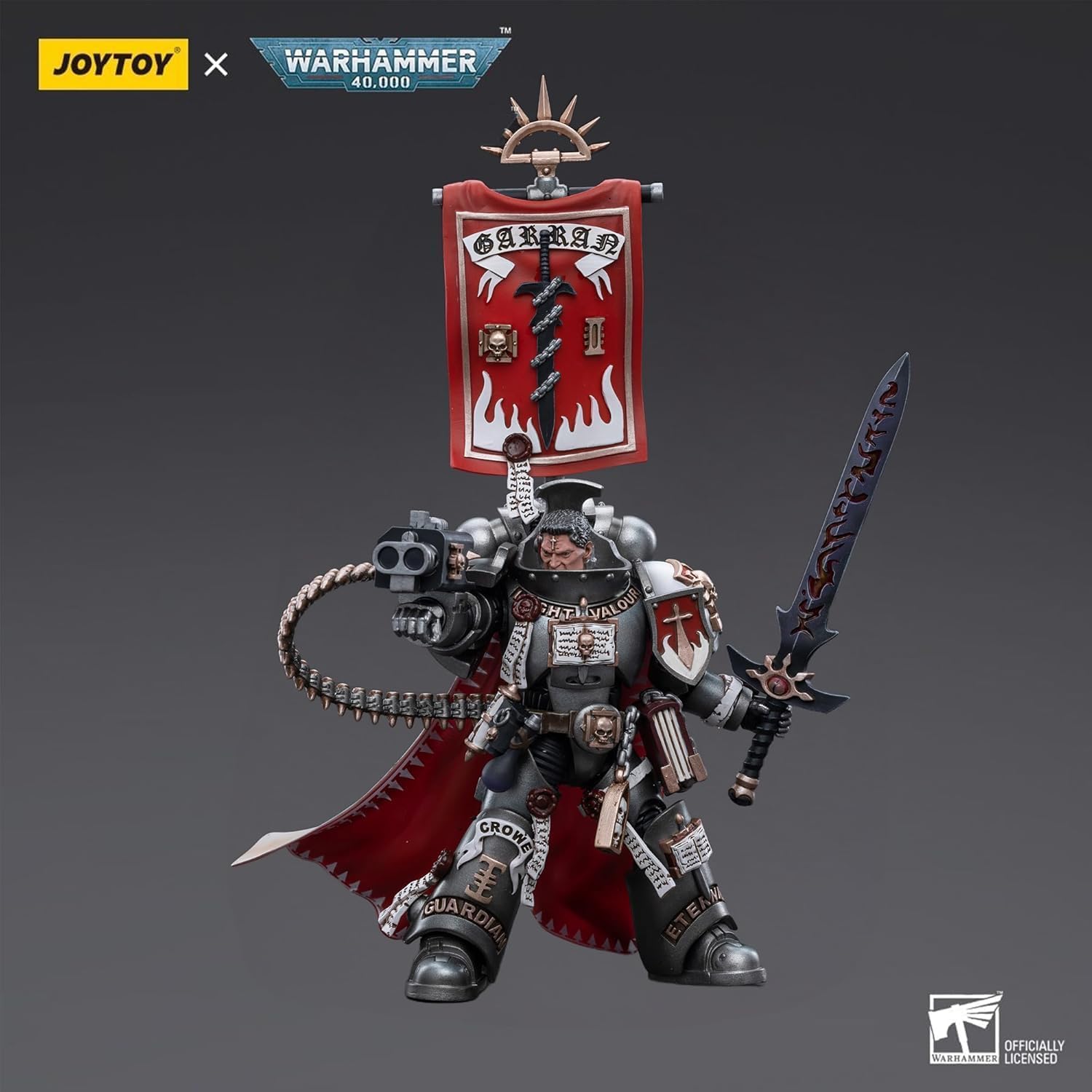 TOYVERSE JOYTOY 1/18 Warhammer 40,000 Action Figure, Grey Knights Castellan Crowe, Movable Joints Character Model, Ages 15+ - Image 4