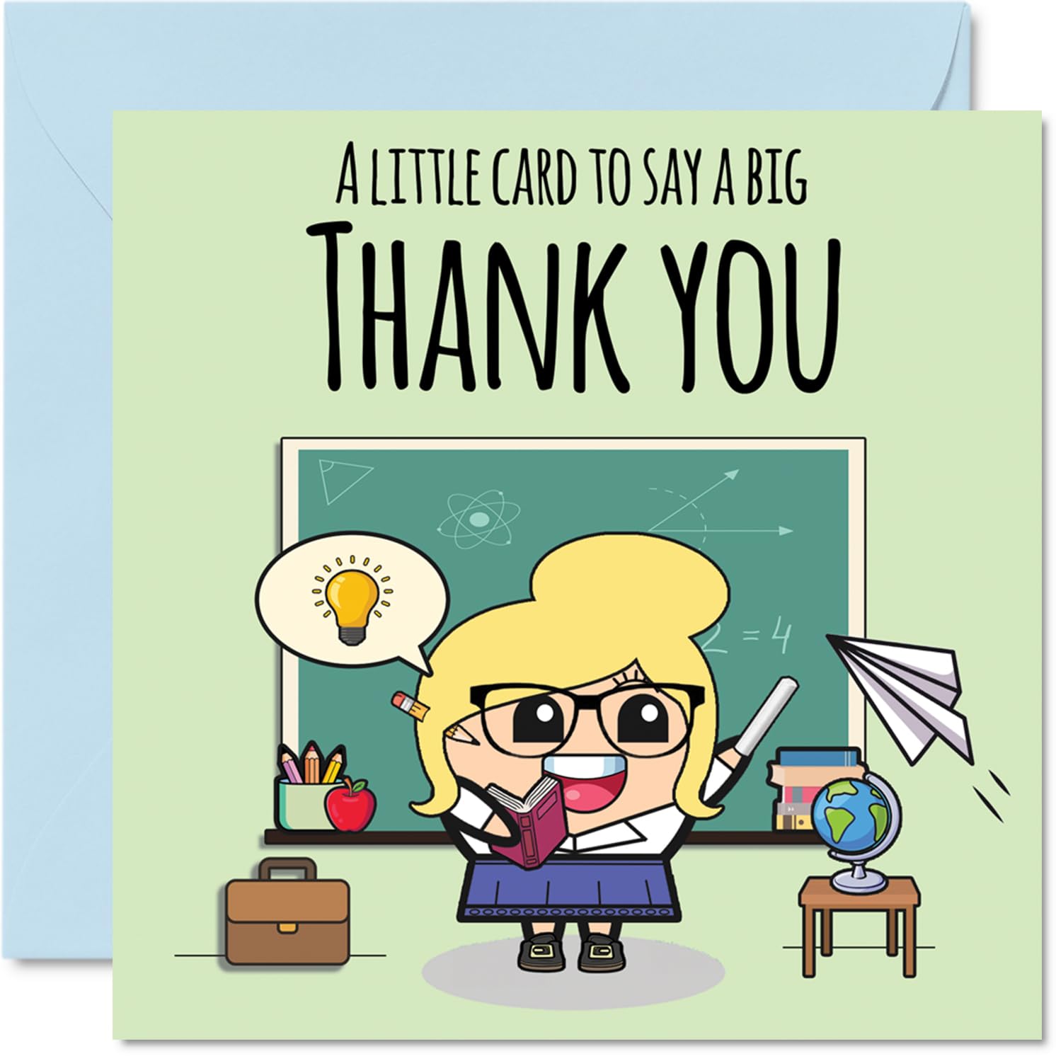 Teacher Thank You Cards - Female Thankyou Cards for Women Her, Heartfelt Appreciation Card, 145mm Thank You So Much Greeting for Gifts