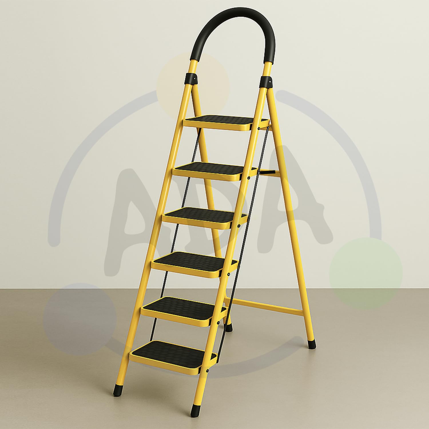 ADA Premium 6 Step Ladder - Heavy Duty & Foldable -14