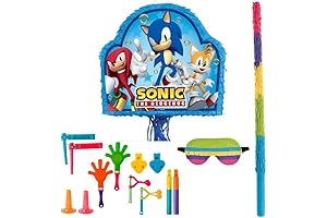 Party City Sonic Piñata Kit with Favor Pack, Includes Blindfold and Bat