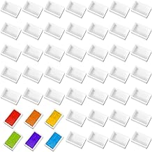 50 Stück Aquarellfarben Pfannen Weiße Wasserfarben Pfannen Leere Aquarellpalette Aquarelldosen aus Kunststoff Reisedosen Farbkoffer Aquarellfarben Pfannen Halbe Näpfchen für Aquarell Acryl Palette