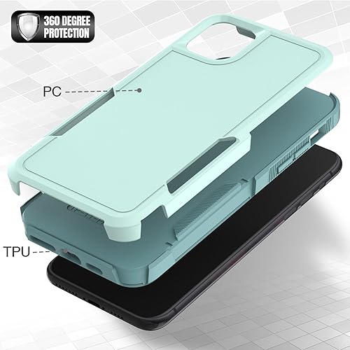 Miniatura 5 de Funda para iPhone 11 funda protectora de doble capa resistente para teléfono celular, a prueba de golpes, resistente, con protector de pantalla,