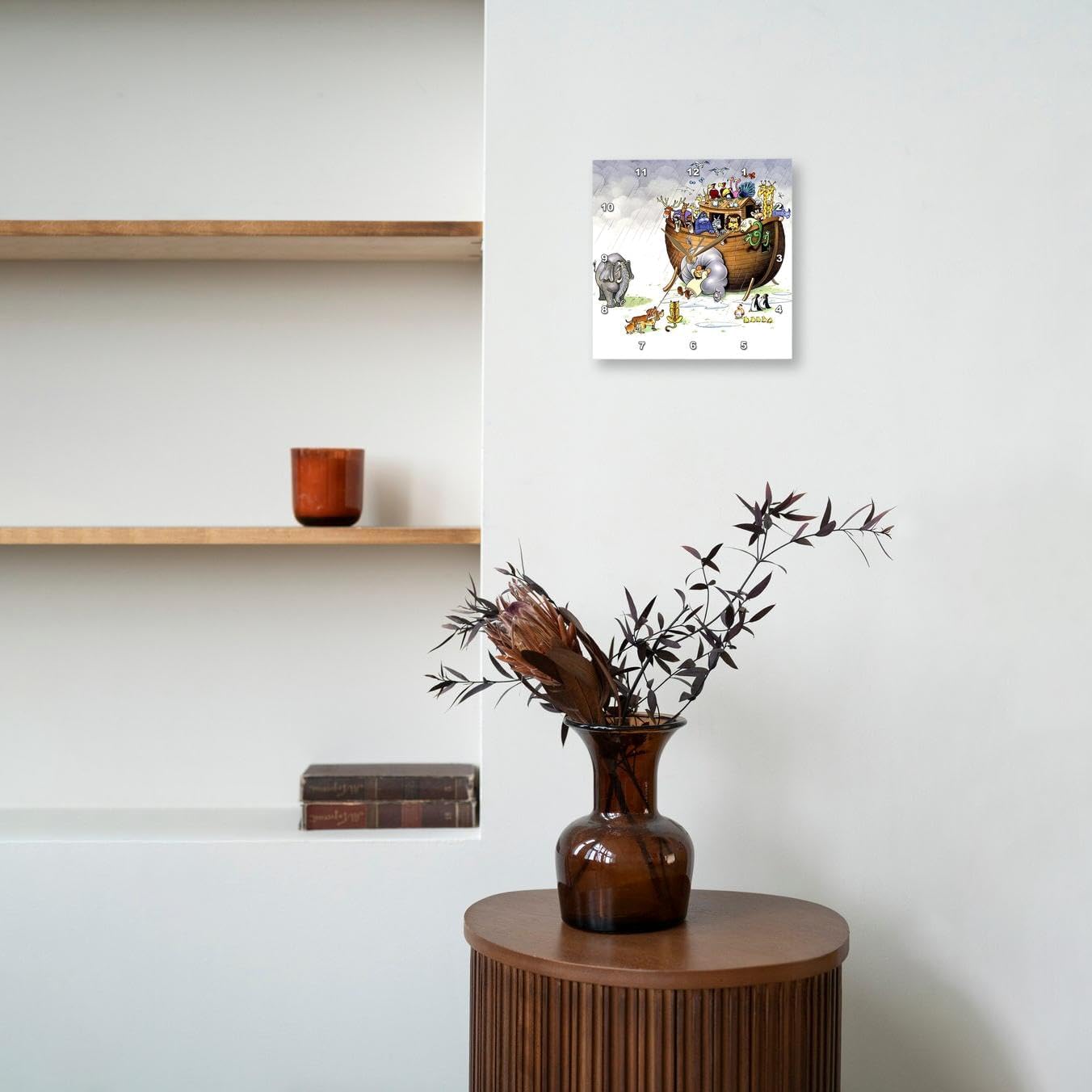 3dRose DPP_869_2 Noahs Ark-Wall Clock, Multicolor