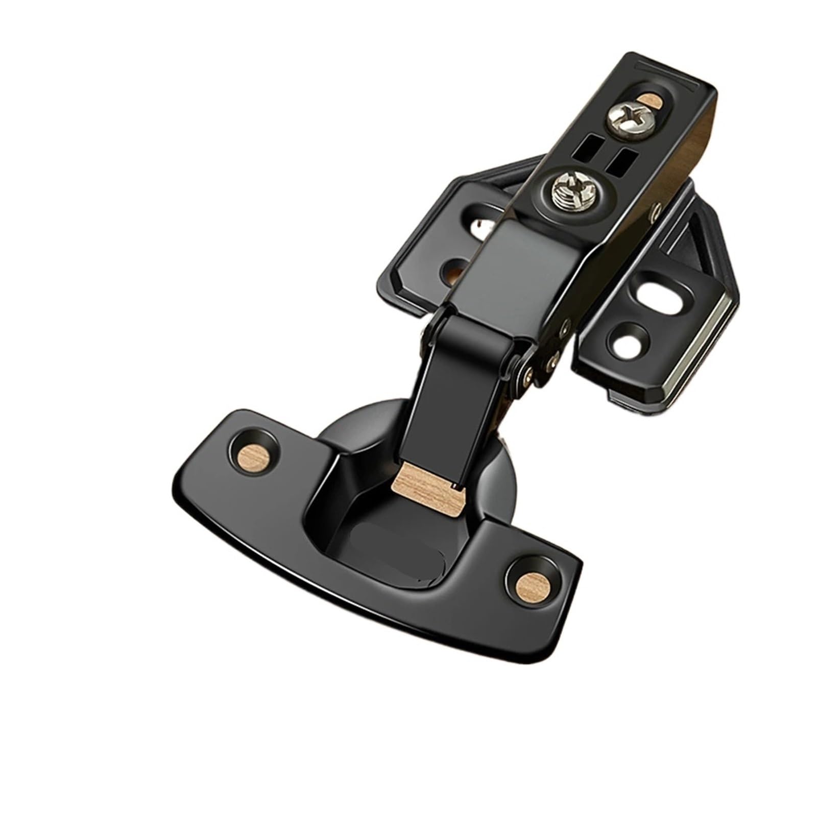 Kgdchyiplj Black-Half Overlay 95 Degree Soft Close Stainless Steel Hinges Cupboard Wardrobe Hardware(Black-Half Overlay)