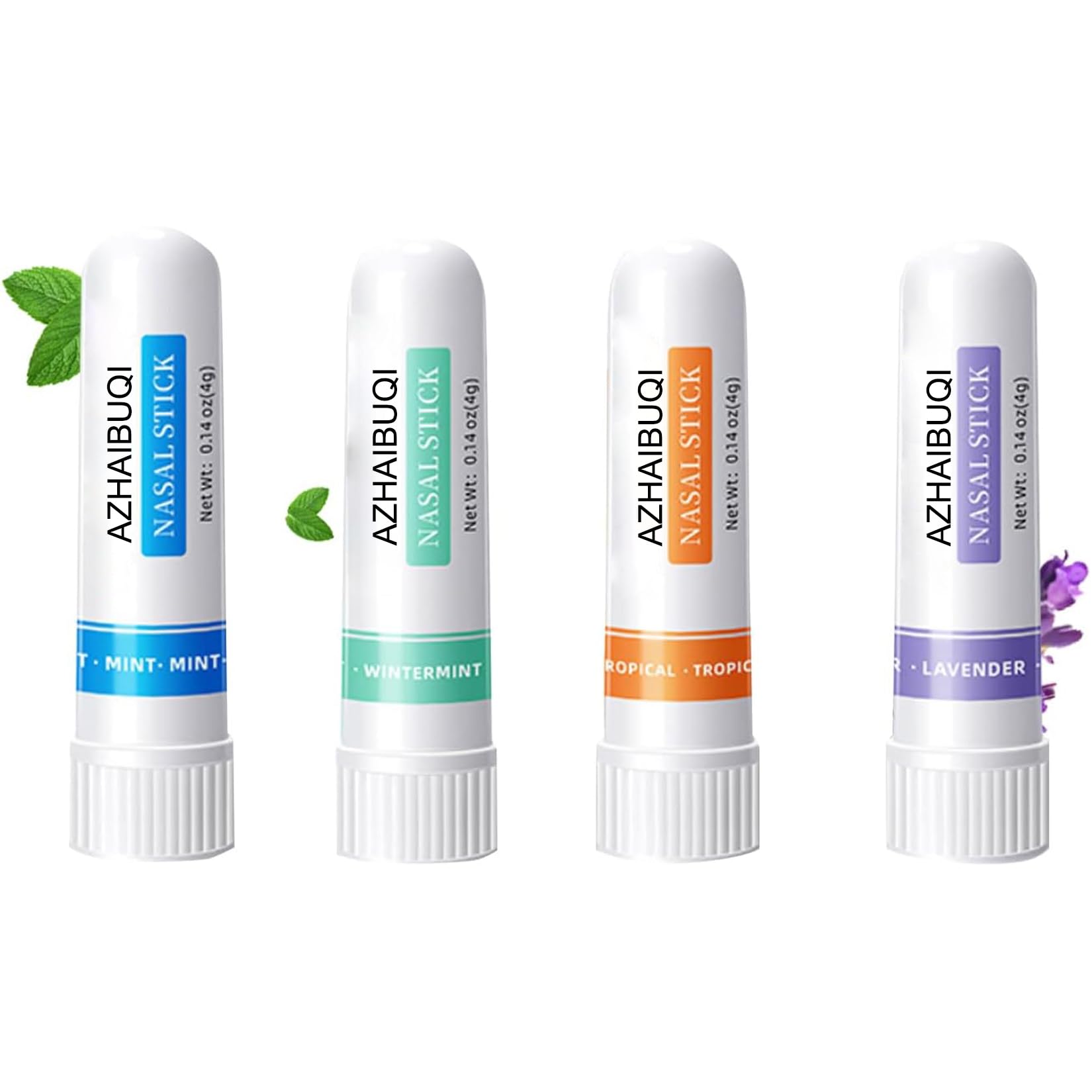 Nasal Stick Boost Energy Set, Nose Inhaler Stick, Better Breathing, Natural Menthol Inhaler (Set of 4)