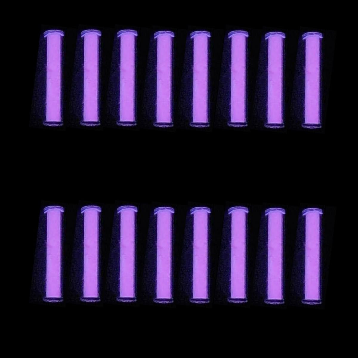 16pcs Glass Luminous Tube, 1.5 * 6mm Luminous Vial Glow rods Made of Rare Earth Materials, EDC Players, for DIY Various EDC Accessories and Decoration.