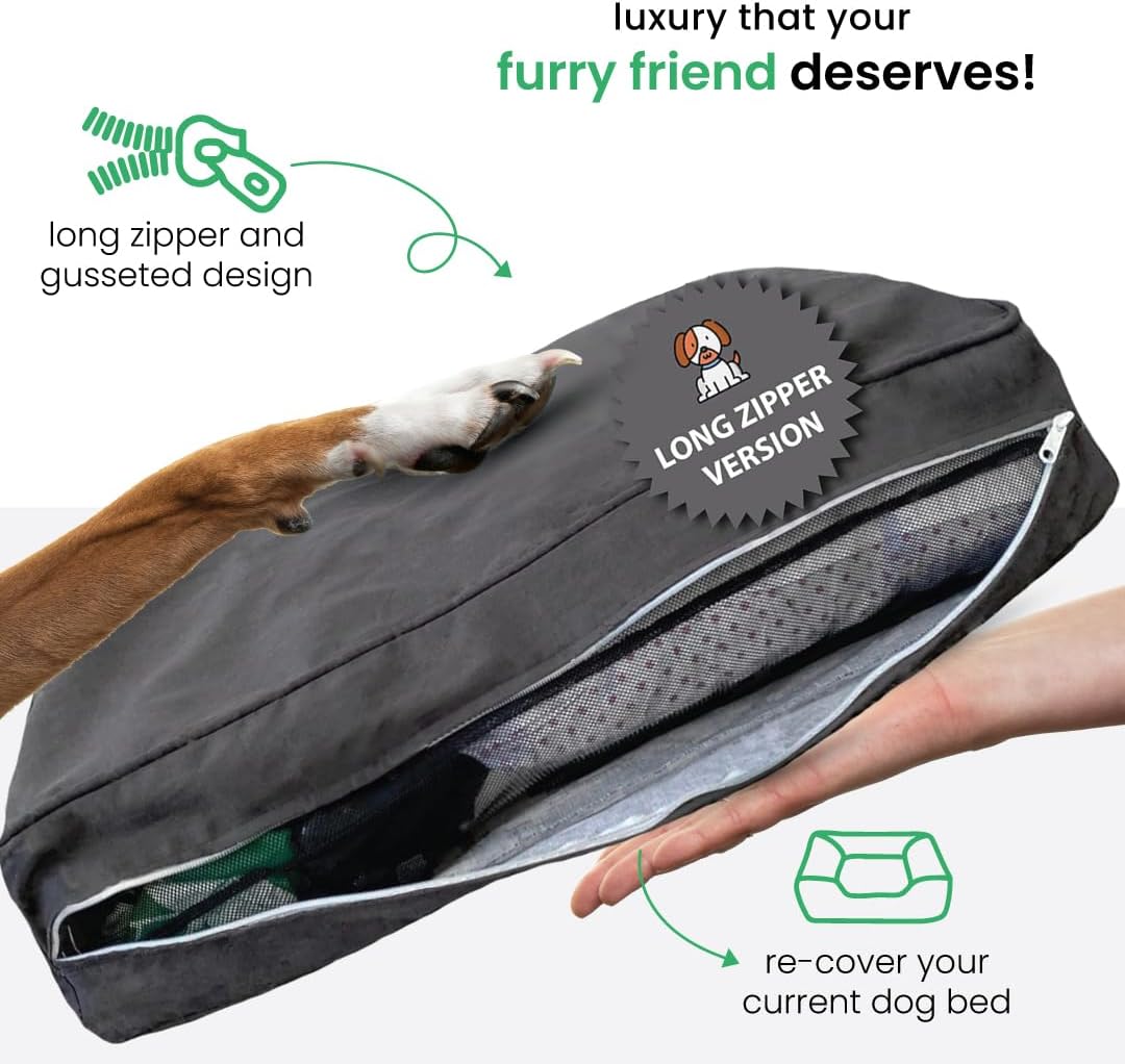 Molly Mutt Medium to Large Dog Bed Cover - I’m A Realist Print - Measures 27”X36”X5’’ - 100% Cotton - Durable - Breathable - Sustainable - Machine Washable Dog Bed Cover