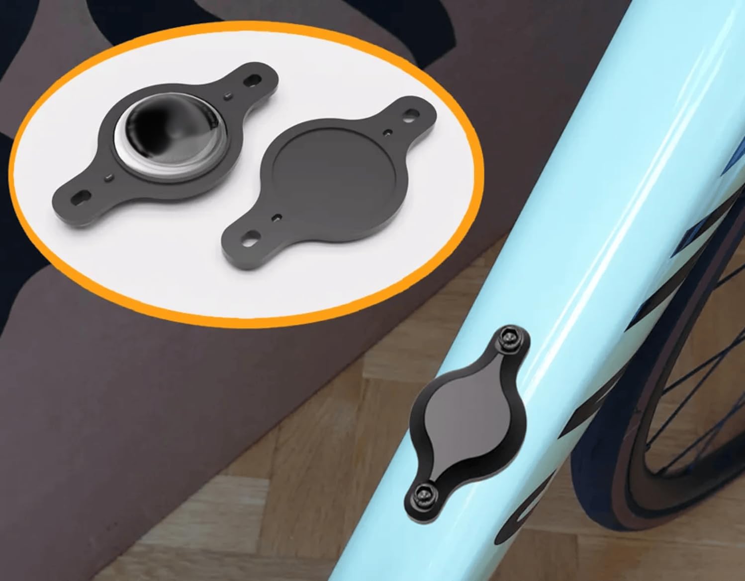 Mizaku Bisiklet Suluk Arkasına Takılan Tutucu Kılıf Airtag ile Uyumlu (Beyaz)