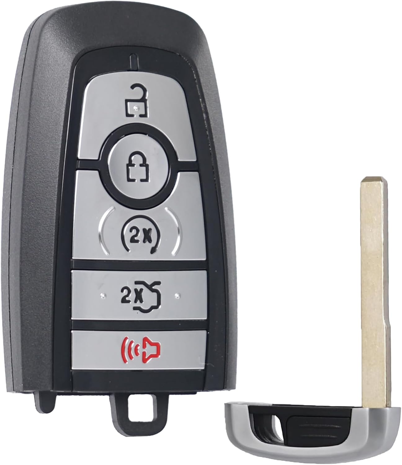 5Buttons Key Fob Replacement Compatible for Ford Fusion 2017-2021 Mustang 2018-2022 Mustang Cobra 2019-2022 Push Start 5 Button Keyless Entry Remote Start Control M3N-A2C93142600